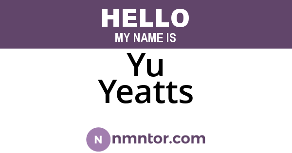 Yu Yeatts