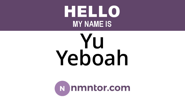 Yu Yeboah