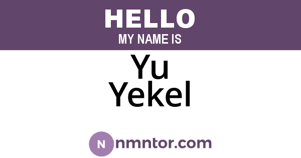 Yu Yekel