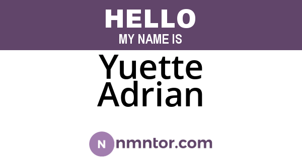 Yuette Adrian