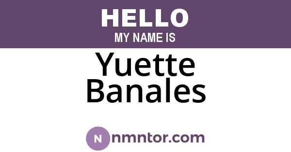 Yuette Banales
