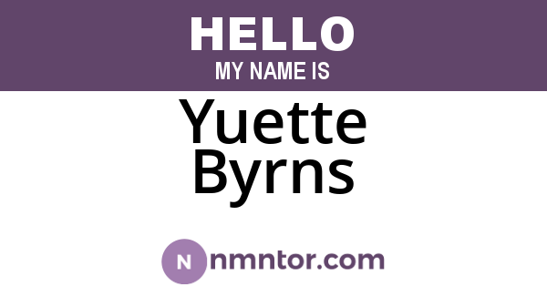 Yuette Byrns