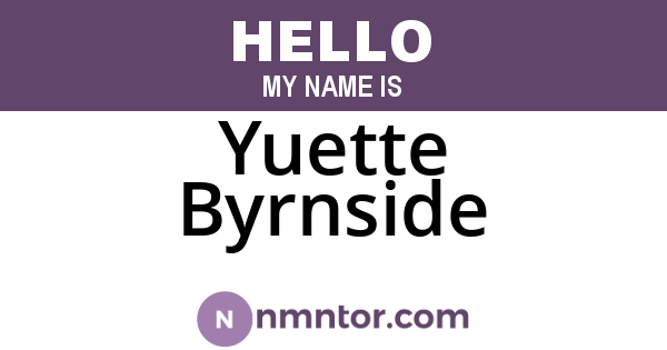 Yuette Byrnside