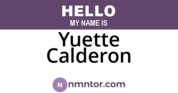 Yuette Calderon