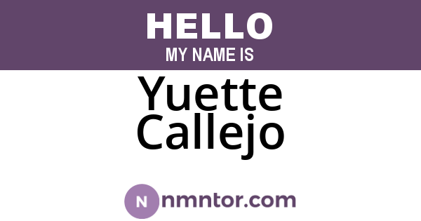 Yuette Callejo