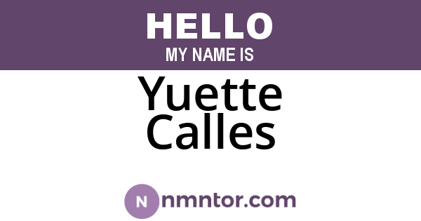 Yuette Calles