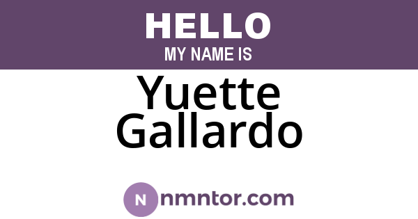 Yuette Gallardo