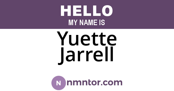 Yuette Jarrell