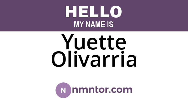 Yuette Olivarria