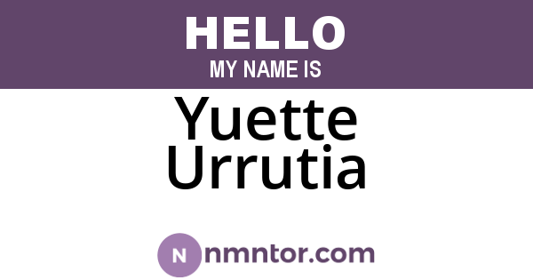 Yuette Urrutia