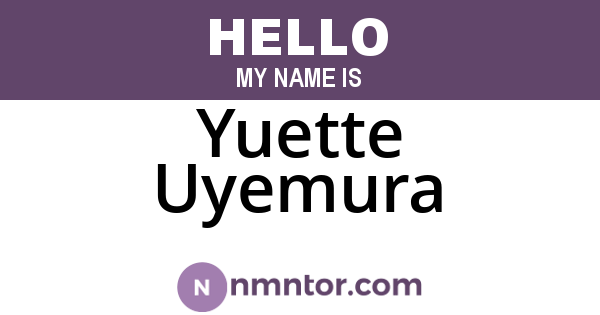 Yuette Uyemura
