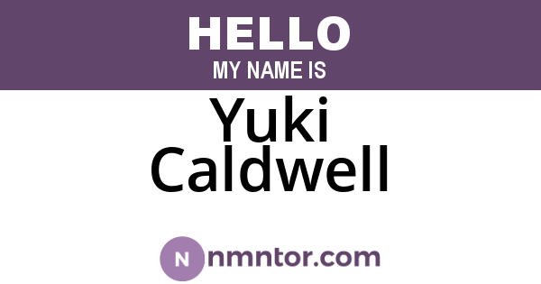 Yuki Caldwell