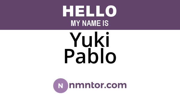 Yuki Pablo