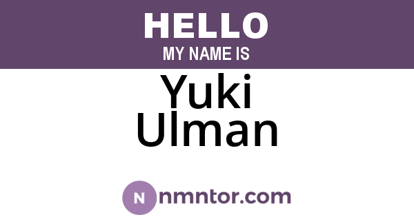 Yuki Ulman