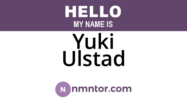 Yuki Ulstad