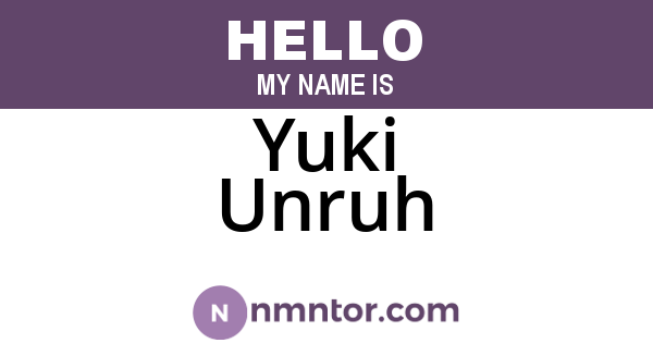 Yuki Unruh