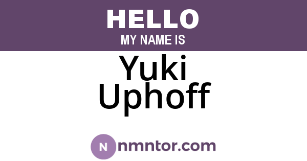 Yuki Uphoff