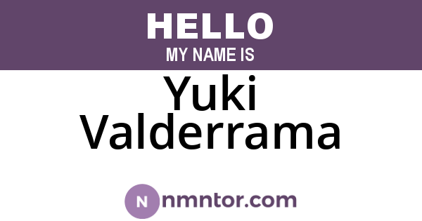 Yuki Valderrama