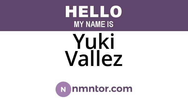 Yuki Vallez