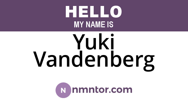 Yuki Vandenberg