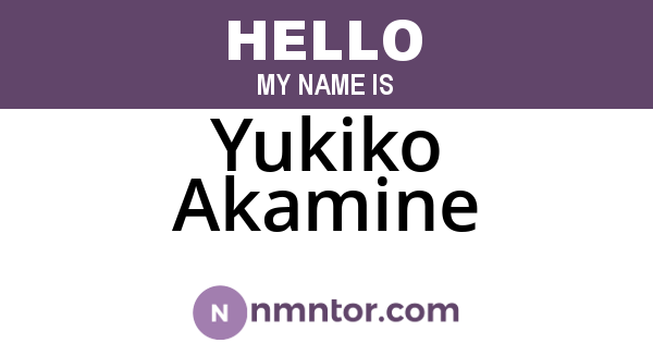 Yukiko Akamine