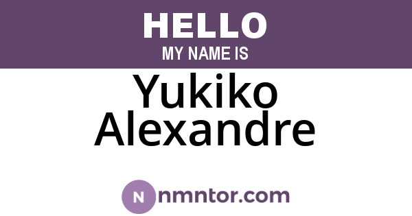 Yukiko Alexandre