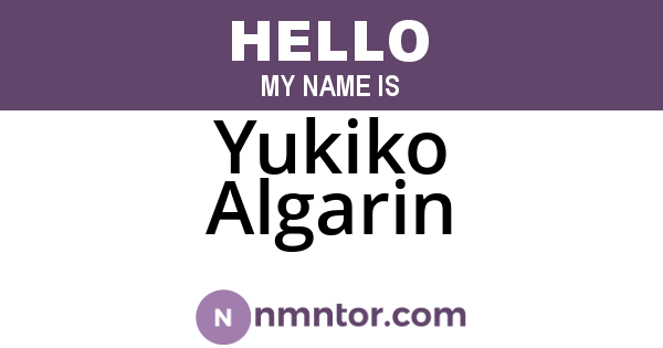 Yukiko Algarin