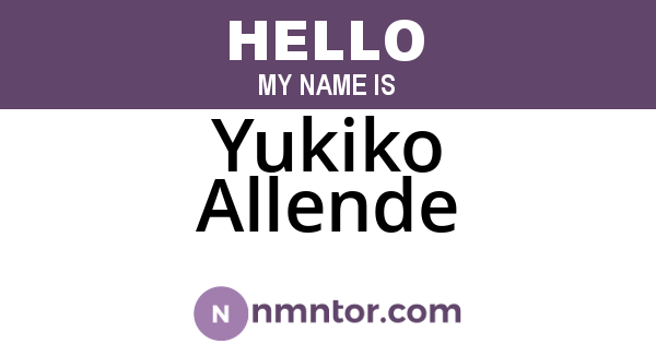 Yukiko Allende