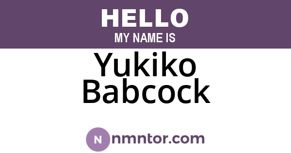 Yukiko Babcock