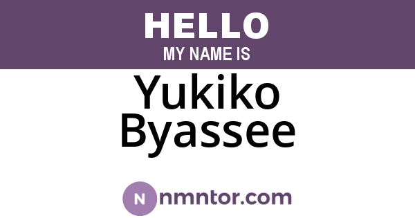 Yukiko Byassee