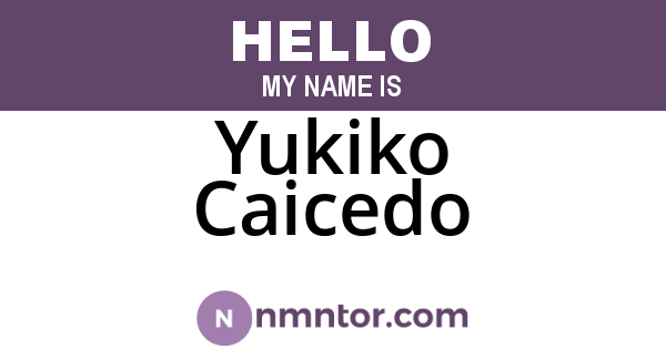 Yukiko Caicedo