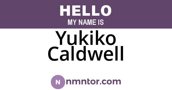 Yukiko Caldwell