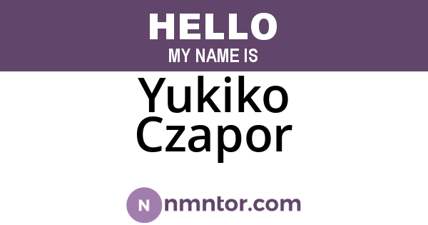 Yukiko Czapor