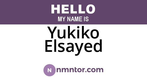 Yukiko Elsayed