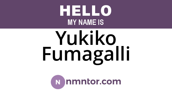 Yukiko Fumagalli
