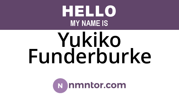 Yukiko Funderburke