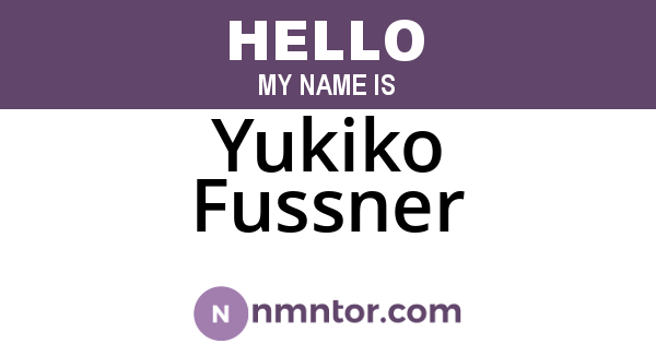 Yukiko Fussner