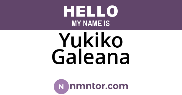 Yukiko Galeana