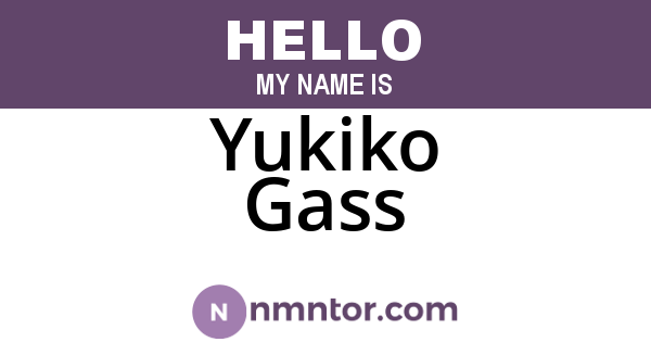 Yukiko Gass