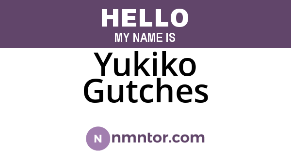 Yukiko Gutches