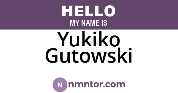 Yukiko Gutowski