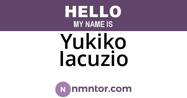 Yukiko Iacuzio