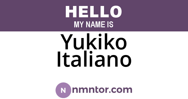Yukiko Italiano