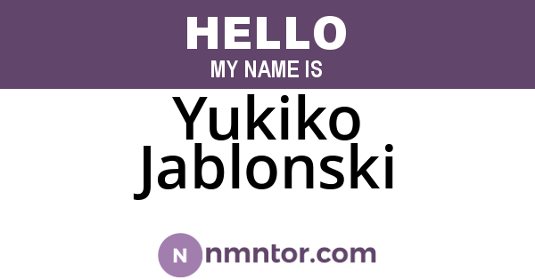 Yukiko Jablonski