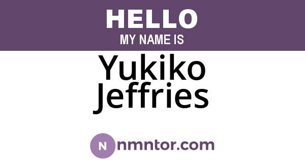 Yukiko Jeffries