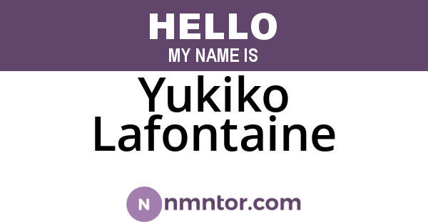 Yukiko Lafontaine