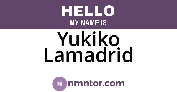 Yukiko Lamadrid