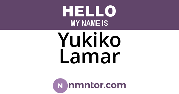 Yukiko Lamar