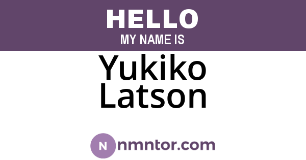 Yukiko Latson