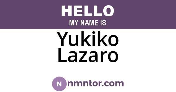 Yukiko Lazaro
